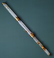 Transverse Flute in D-flat, Claude Laurent (French, Langres active 1805–1848 Paris), Glass, brass, French