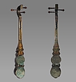 Sgra-Snyan, Carved wood, skin, gesso, gilding, Tibetan