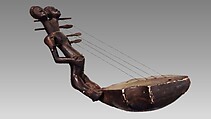 Kundi, harp, Hide, various materials, Congolese
