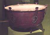 Kettledrum, Copper, iron, skin, fabric, probably German