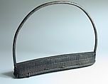 Basket Rattle, Cane, wood, seed, Kuba people