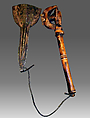 Bell and Beater, Wood, iron, cotton, Baule people