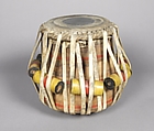 Tabla, wood, black paste, hide, Indian