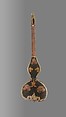 Guenbri, Gourd, wood, parchment decorated with floral designs, Saudi Arabian