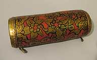 Hua gu, bamboo, hide, metal, polychrome, Chinese