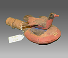 Rattle, wood, paint, cord, polychrome, Native American (Northwest Coast)