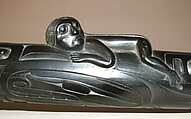 Duct Flute, Argillite, bone, Native American (Haida or Skidegate)