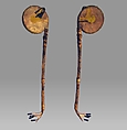 Rattle, Wood, hide, pellets, Native American (Southern Plains)