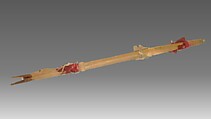 End-blown flute, Wood, metal, buckskin, feathers, cord, ribbon, Native American (Oglala)