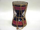 Damaru, wood, hide fiber, Indian