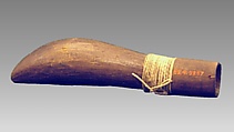 Reed Pipe, wood (red cedar or spruce), cord, Native American (Northwest Coast)