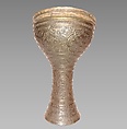 Tombak, Brass, parchment, Iranian (Persian)
