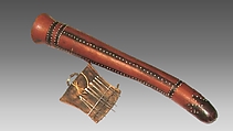 Mbira, Wood, metal, gourd, beads, South African