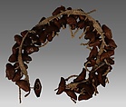 Strung Rattle, nut shells or fruit pits, cotton cord, Native American (Guyanese - Demerara)