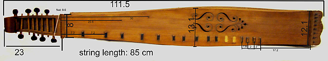 Langeleik, Wood, metal, Norwegian