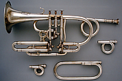 Cornet in B-flat, John Augustus Köhler  British, Brass, silver-plated, British
