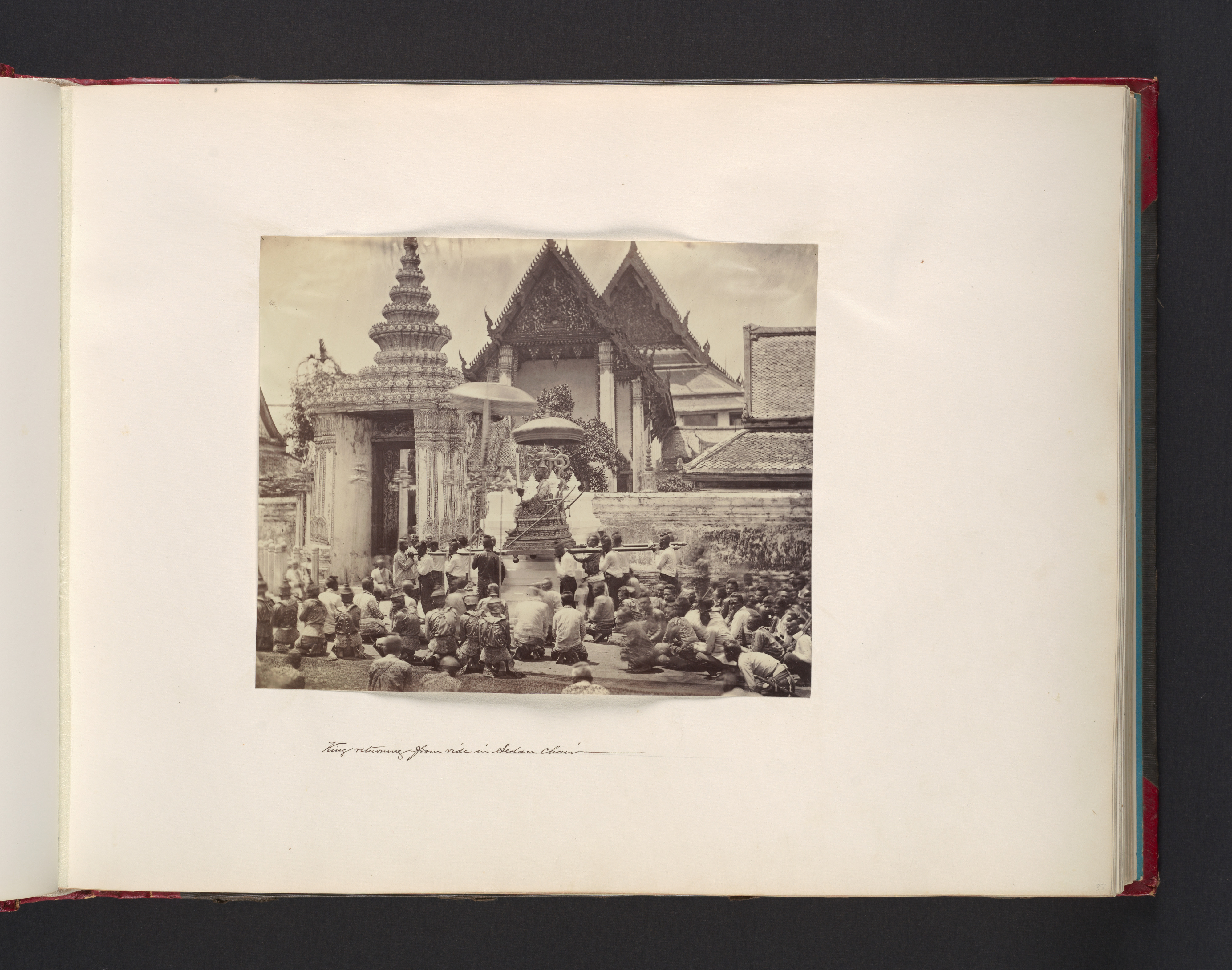 King Returning from Ride in Sedan Chair