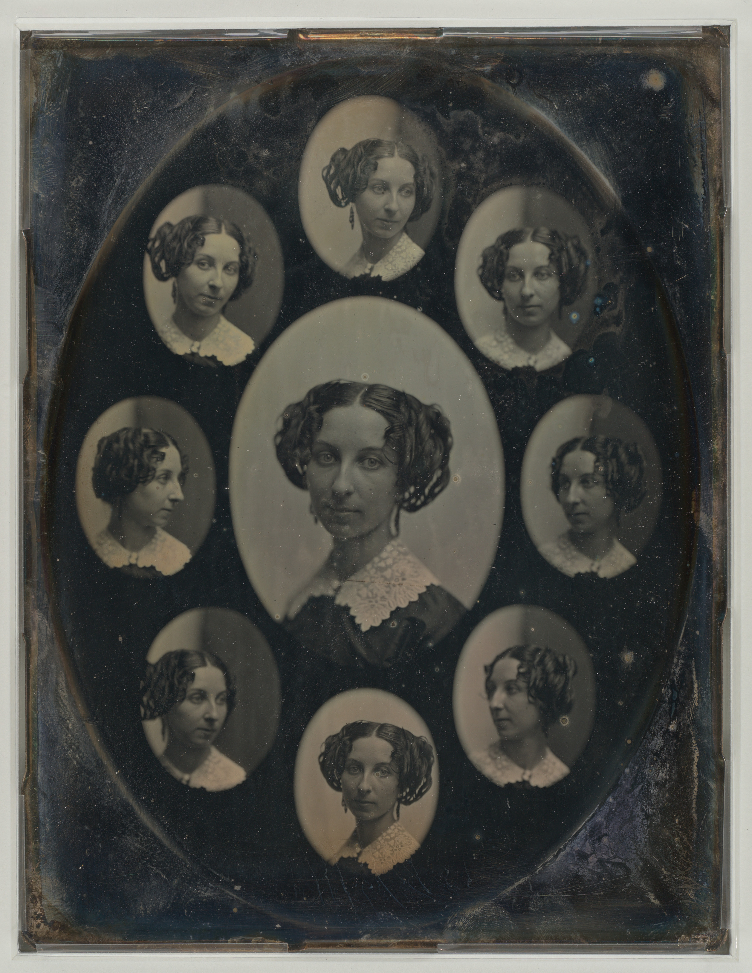 [Unidentified Woman in Nine Oval Views]