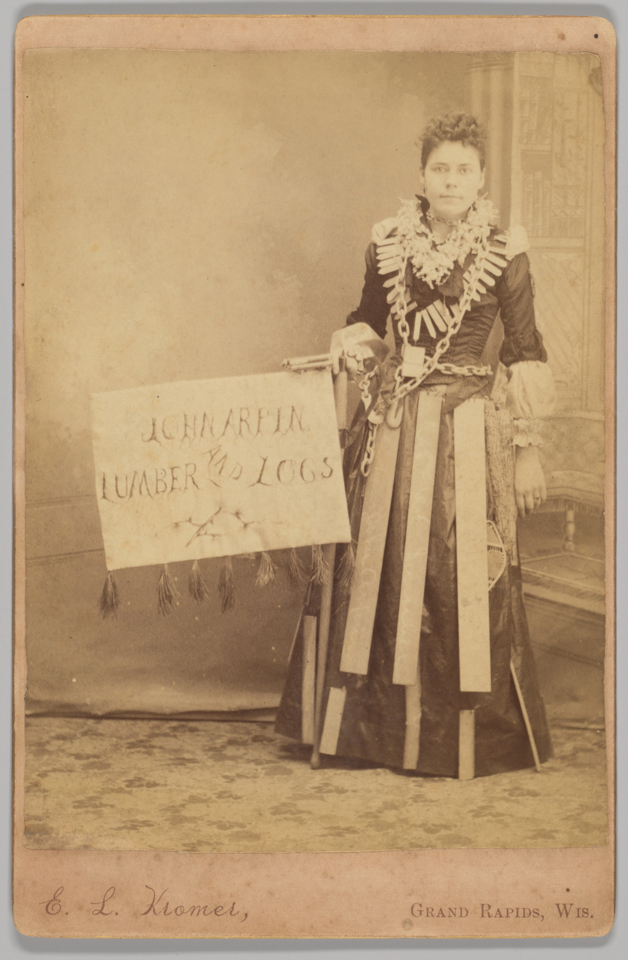 [Merchants' Carnival Portrait: John Arpin Lumber and Logs, Grand Rapids, Wisconson]