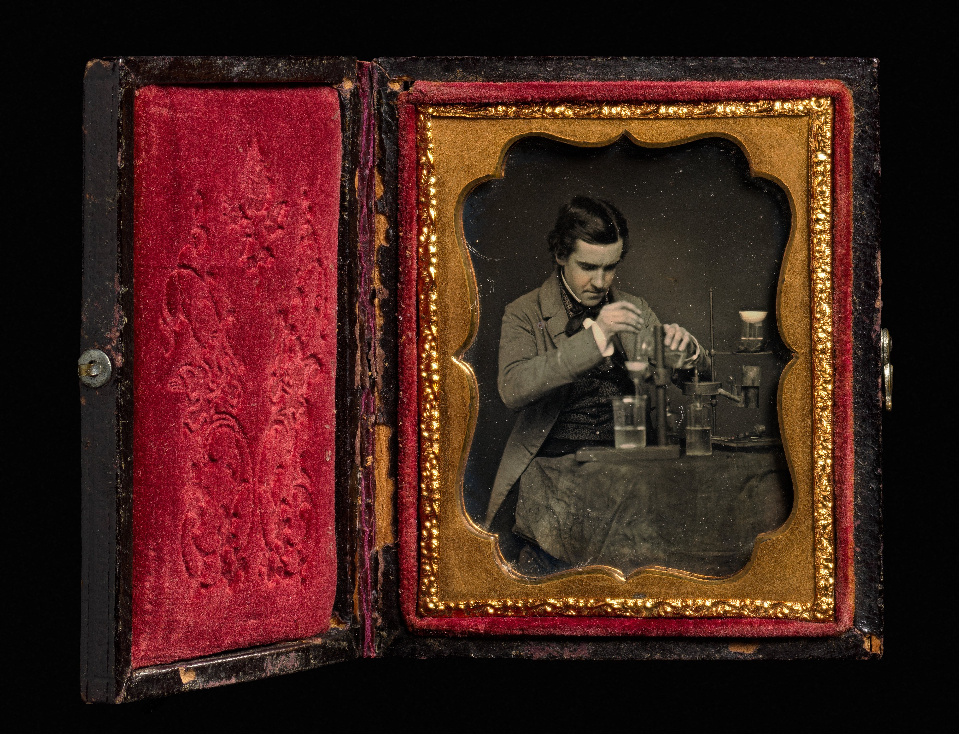 [Alfred Marshall Mayer with Chemistry Equipment]