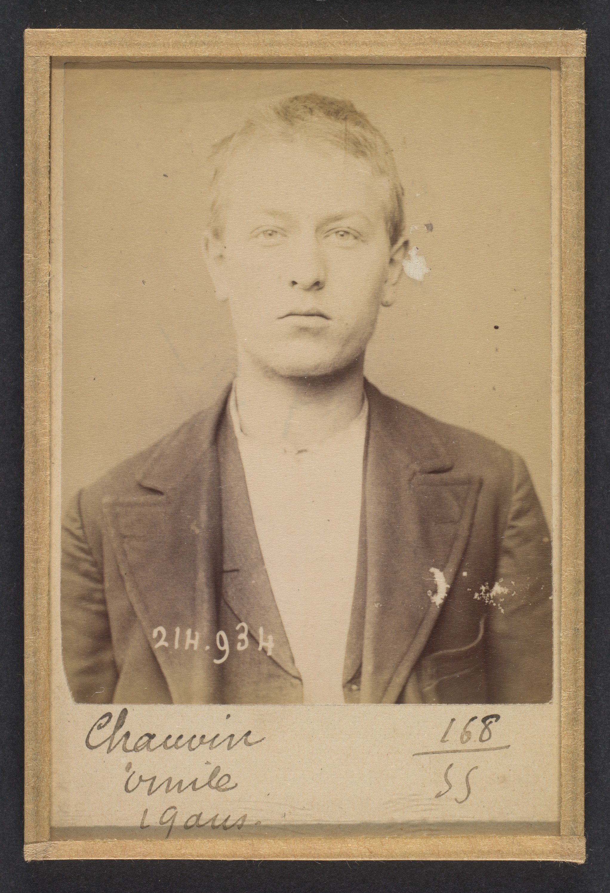 Alphonse Bertillon | Chauvin. Émile. 18 ans, né à Paris IVe. Employé ...