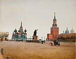 [Red Square, Moscow], F. Daziaro, Albumen silver print from glass negative with applied color