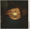 [Ricki Hudeas's Hand, Old Lyme, Connecticut], Walker Evans  American, Instant internal dye diffusion transfer print (Polaroid SX-70)
