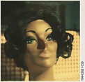 [Head of Mannequin: Curls Wig], Walker Evans  American, Instant internal dye diffusion transfer print (Polaroid SX-70)