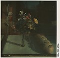 [Vase of Flowers and Loaf of Bread], Walker Evans  American, Instant internal dye diffusion transfer print (Polaroid SX-70)