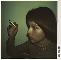[Joyce Baronio Smoking], Walker Evans  American, Instant internal dye diffusion transfer print (Polaroid SX-70)