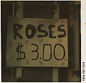 [Flower Shop Sign: "ROSES $3.00"], Walker Evans  American, Instant internal dye diffusion transfer print (Polaroid SX-70)