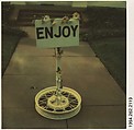 [Sign: "ENJOY"], Walker Evans  American, Instant internal dye diffusion transfer print (Polaroid SX-70)