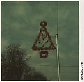 [Sign: Hanging Christmas Tree], Walker Evans  American, Instant internal dye diffusion transfer print (Polaroid SX-70)