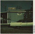 [Sign: "Bikes" and Bicycle on Roof], Walker Evans  American, Instant internal dye diffusion transfer print (Polaroid SX-70)