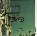 [Hanging Bicycle], Walker Evans  American, Instant internal dye diffusion transfer print (Polaroid SX-70)