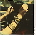 [Melinda Blauvelt's Hands on Steering Wheel], Walker Evans  American, Instant internal dye diffusion transfer print (Polaroid SX-70)