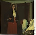 [Carla Steiger in Fur Hat, Oberlin, Ohio], Walker Evans  American, Instant internal dye diffusion transfer print (Polaroid SX-70)