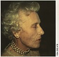 [Unidentified Woman in Gold Thread Blouse], Walker Evans  American, Instant internal dye diffusion transfer print (Polaroid SX-70)