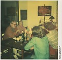 [Walker Evans Dinner Party, Old Lyme, Connecticut: John Clellon Holmes and Mary Knollenberg], Walker Evans  American, Instant internal dye diffusion transfer print (Polaroid SX-70)
