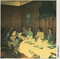 [Yale Art Department Workshop: Dinner at Whispering Pines Motel, Accomac, Virginia], Walker Evans  American, Instant internal dye diffusion transfer print (Polaroid SX-70)