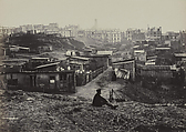 Haut de la rue Champlain (vue prise à droit) (Top of the rue Champlain) (View to the Right) (twentieth arrondissement), Charles Marville French, Albumen silver print from glass negative