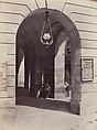 Verrine Suspendue (Arcades de l'Odéon) (Hanging Lamp, Arcades of the Odéon Theater), Charles Marville  French, Albumen silver print from glass negative