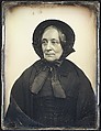 [Elderly Woman in Black Cape and Bonnet with Mourning Crape], Southworth and Hawes  American, Daguerreotype