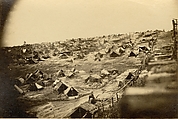 Thirty-three Thousand Prisoners in Bastile. South-west View of Stockade, Showing the Dead Line, Andersonville Prison, Georgia, A. J. Riddle  American, Albumen silver print from glass negative