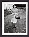 [Audrey standing outside, Chevalier d’Éon, Hunter, NY]
, Andrea Susan  American, Gelatin silver print