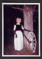 [Jody standing by the wagon wheel at night, Casa Susanna, Hunter, NY]
, Andrea Susan  American, Chromogenic print