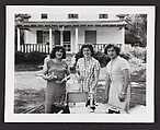 [Audrey, Edith and Irène in the front yard, Chevalier d’Éon, Hunter, NY]
, Edith Eden  American, Gelatin silver print
