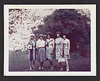 [Ann, Daphne, Susanna, and two friends outside, Casa Susanna, Hunter, NY]
, Andrea Susan  American, Chromogenic print