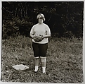 Girl with a baseball glove at Camp Lakecrest, Dutchess County, N.Y. , Diane Arbus American, Gelatin silver print