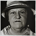 A woman with pearl necklace and earrings, N.Y.C , Diane Arbus  American, Gelatin silver print